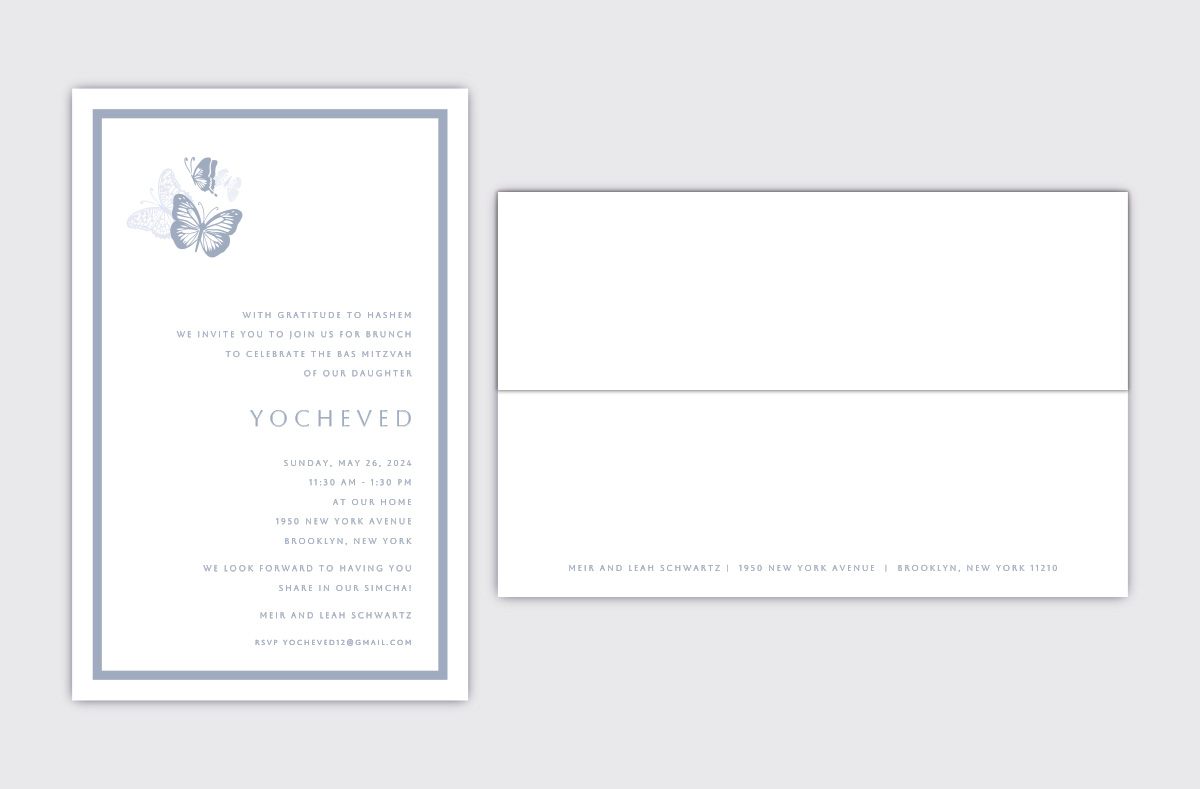 Bat Mitzvah Invitation Style 8