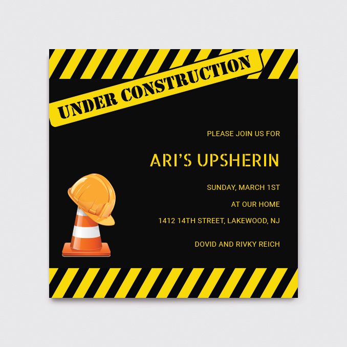 Upsherin Invitation Style 2