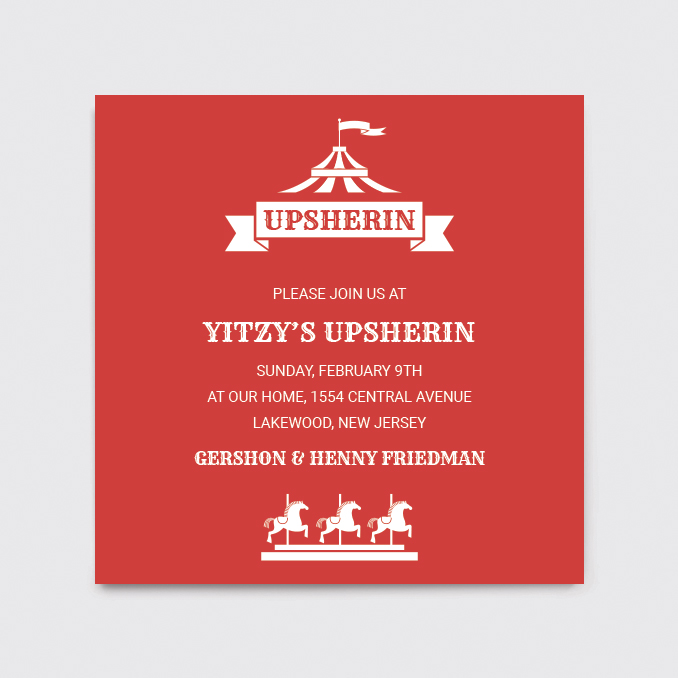 Upsherin Invitation Style 4