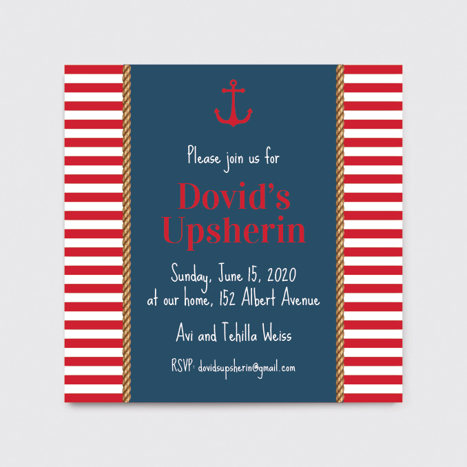 Upsherin Invitation Style 7