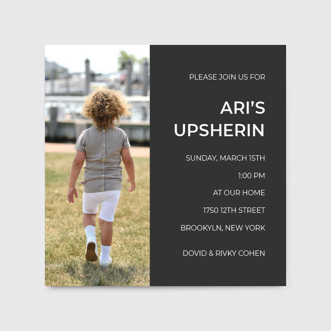 Upsherin Invitation Style 5