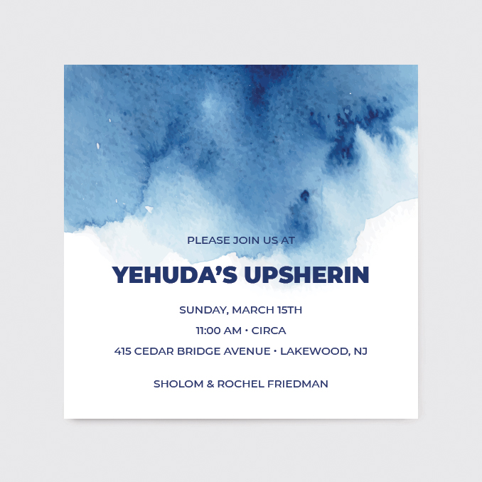Upsherin Invitation Style 9